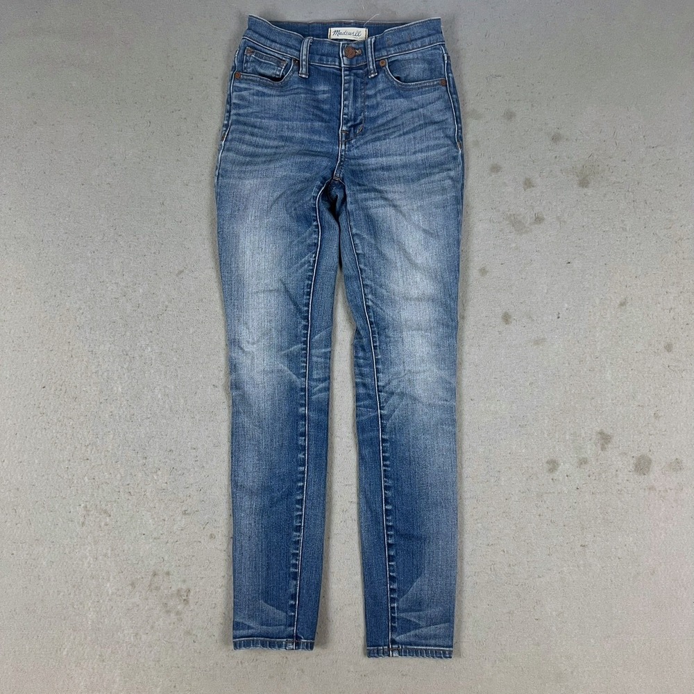 Madewell High Riser Skinny Jeans Medium Wash Womens‎ Size 24 Blue Denim Stretch